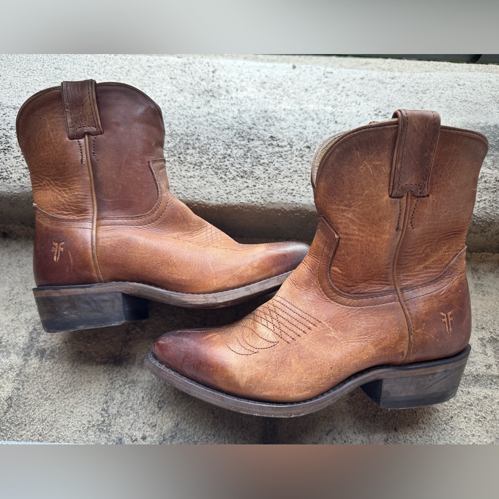 Frye Brown Leather Ankle Boots